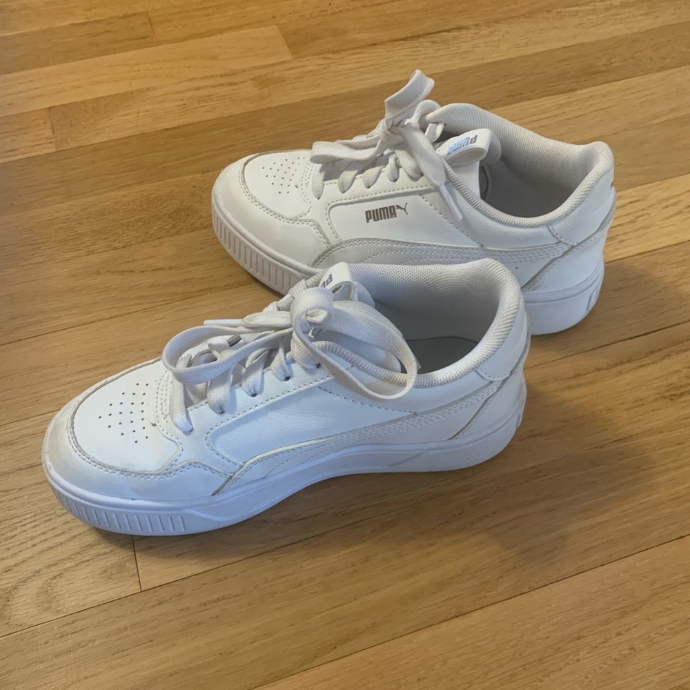 White Platform Puma Sneakers